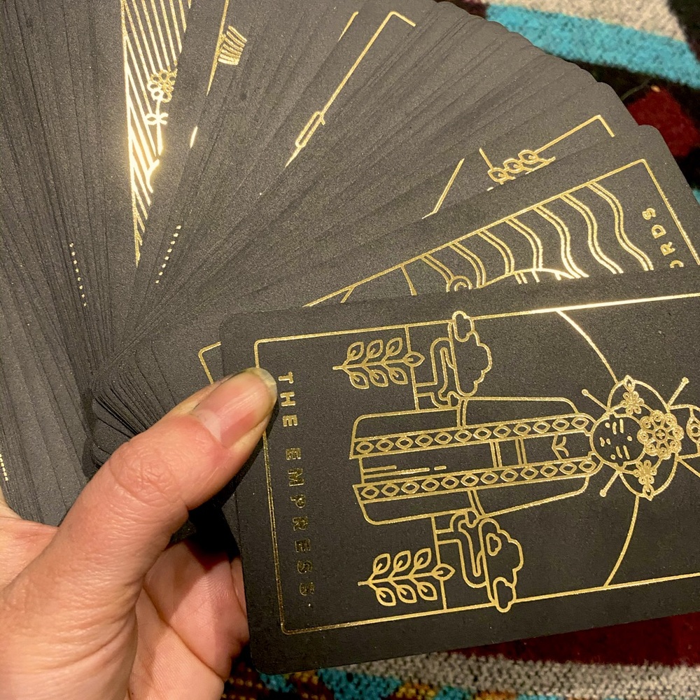 The golden tarot deck